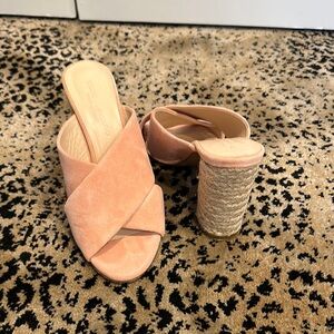 Club Monaco suede Pink Heeled Sandals